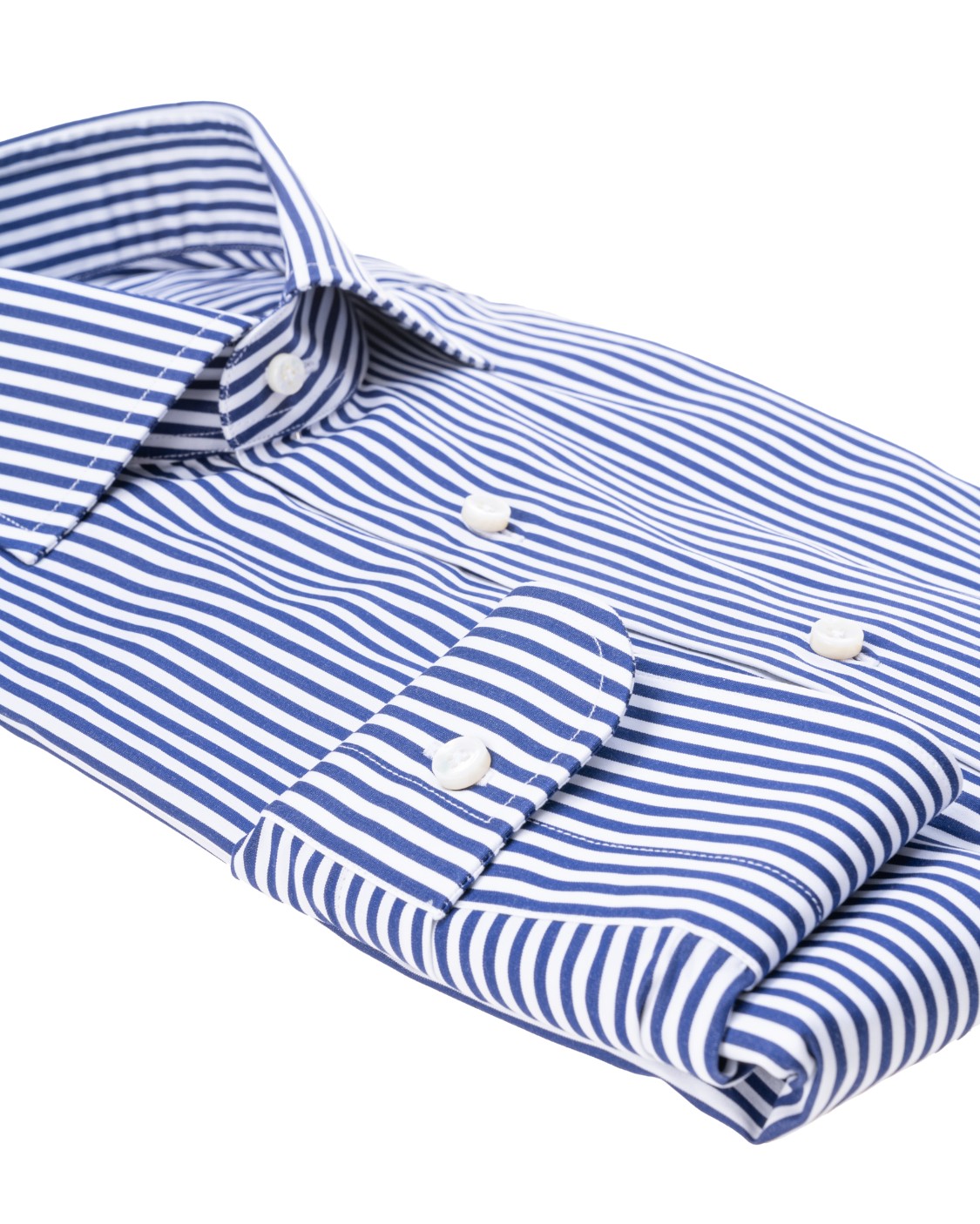 shop BARBA  Camicia: Barba camicia in cotone a righe blu e bianche.
Bottoni in madre perla.
Slim fit.
Colletto alla francese.
Composizione: 100% cotone.
Fabbricato in Italia.. I1 30106-5 BLU number 6752836